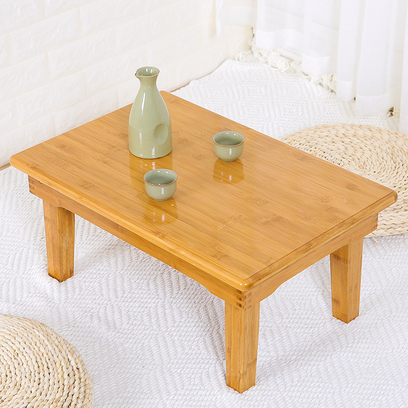 Nanzhu folding Kang table Dining table Solid wood square bay window Tatami table Long long table Small coffee table Kang several