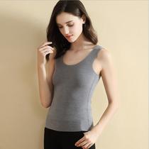De velvet fever no trace warm bottoming vest female slim base shirt inside with velvet thick thin velvet autumn and winter