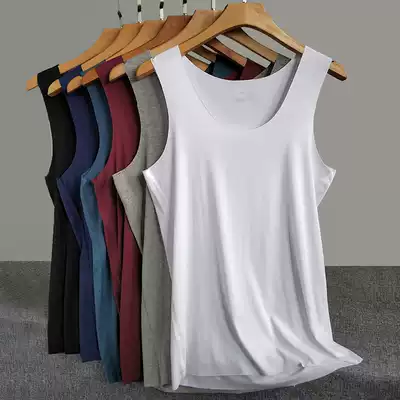 (Excluding the cost of the code) traceless men's modal vest men's V-collar elastic self-cultivation summer thin