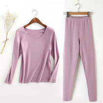 Untrace De velvet self-heating base shirt autumn clothes autumn pants thermal underwear womens set slim thin velvet autumn and winter New