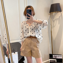 Shirt woman slim fit 2022 Summer new womens dress Korean version Fashion relaxation Podot sunscreen Fashion style Dont make a blouse