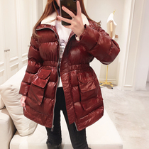 Quilted jacket womens winter clothing 2020 new Korean version of the fashion waist lapel short section thickened cotton coat cotton coat jacket women