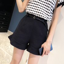 Shorts womens summer 2021 new womens Korean fashion thin high waist temperament ruffle womens pants summer thin section