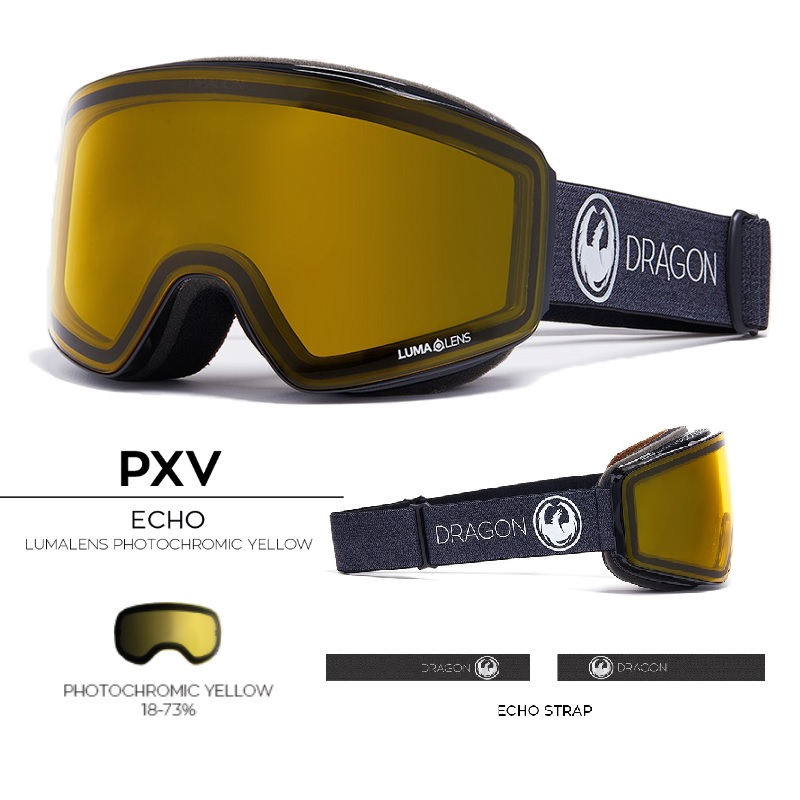 2021DRAGON Korean ski glasses Single double board Double lenses Asia Anti Fog Cylinders PXV Yellow Snowglasses