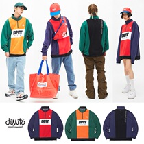 1819DIMITO Korean ski sweater double veneer men and women stand collar sleeve head warm plus velvet base shirt bump color