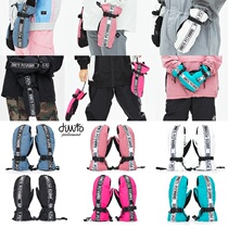 1819DIMITO Korean ski gloves for men and women single double board plus velvet cotton warm waterproof powder hand face