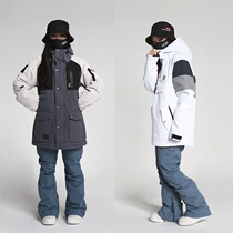 1819HIKARU Korean ski pants single double board mens and womens waterproof wear-resistant slim pants