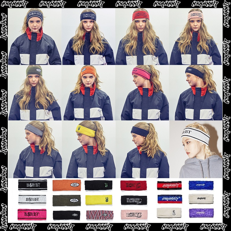 2021BSRABBIT Korean ski hair band Men and women's outdoor sports single and double board skateboard yoga running hair bundle