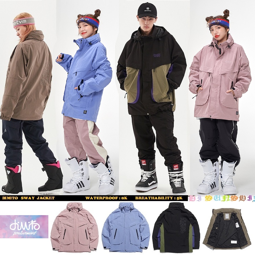 1920DIMITO Korean ski suit single and double board men's and women's waterproof wear-resistant warm outdoor windproof top SWAY