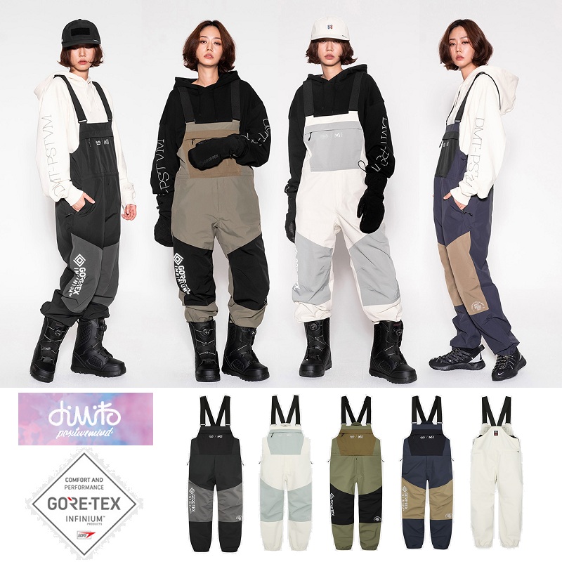 1920DIMITO Korean ski pants men's and women's single and double board waterproof wind loose leg wear-resistant baby bag pants gore-tex