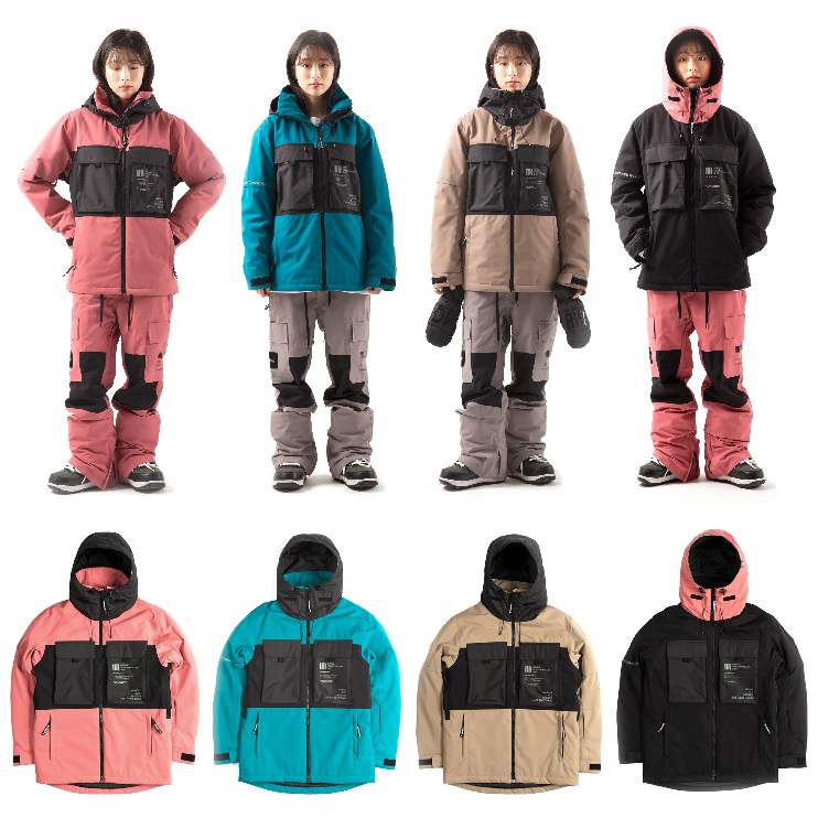 2021UNBIND Korean ski suit Single double board men and women's waterproof windproof abrasion resistant parquet hooded blouses