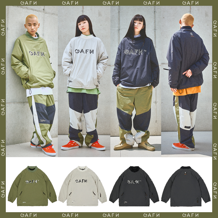 2122GAFH Korean ski suit Single double board male and female waterproof wind set head round collar loose casual blouse jacket