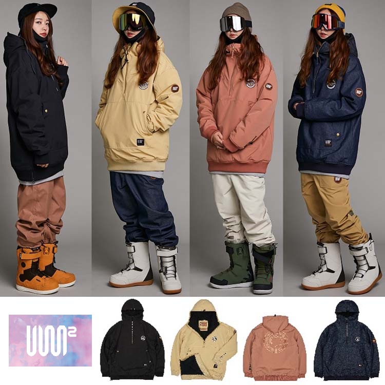 1920USS2 Korean ski suit single double board male and female with sleeve head waterproof windproof and warm skiing blouse powder yellow black