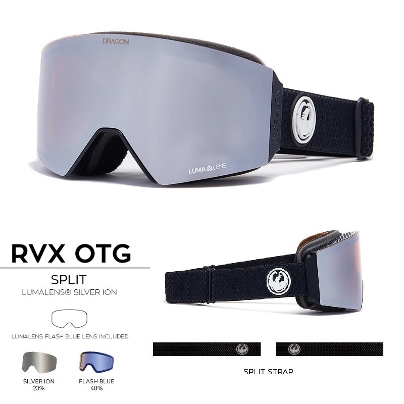 2021DRAGON Korean ski glasses Single double board Double lenses Asian Anti-Fog Cylinders Silver Snowglasses RVX