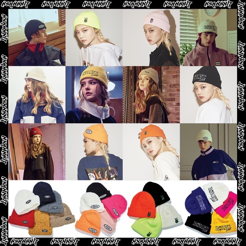 2021BSRABBIT Korea ski hat Winter outdoor sports running travel Knitted wool warm hat