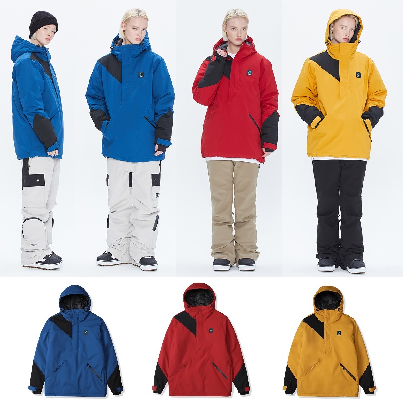 2021KARETA Korean ski suit single double board male and female with windproof and waterproof collage headliner headliner