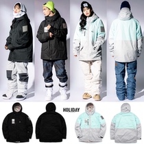 1819HOLIDAY Korean ski suit men and women single double board waterproof wind warm cardiovert cotton skipper