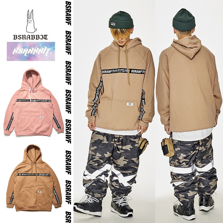 1920BSRABBIT South Korean ski sweatshirt single double board male and female with headlong section thickened warm-to-cap shirt-Taobao