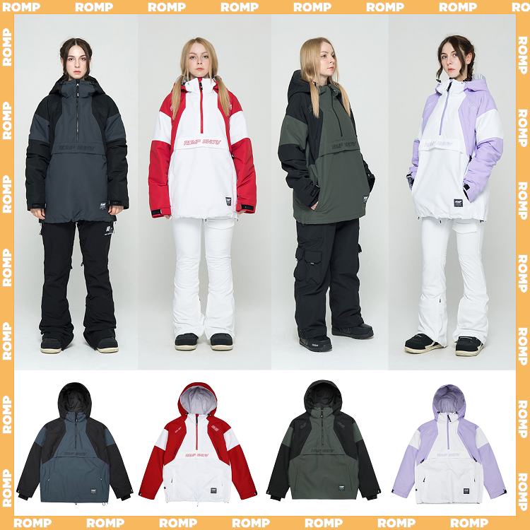 2021ROMP Korean ski suit single double board male and female waterproof windproof abrasion resistant and cap jacket head jacket