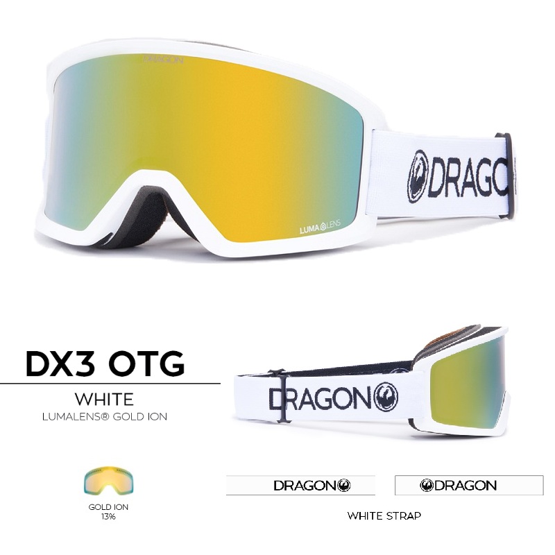 2021DRAGON Korean ski glasses Single double board Double lenses Asia Anti Fog Cylinders DX3 Golden Snow Mirror