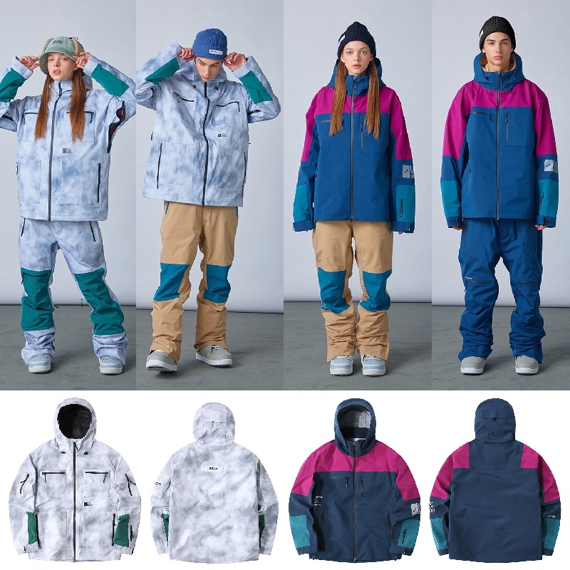 2021HOLIDAY Korean ski suit single double board male and female with waterproof windproof set hood hood for color zdyeing