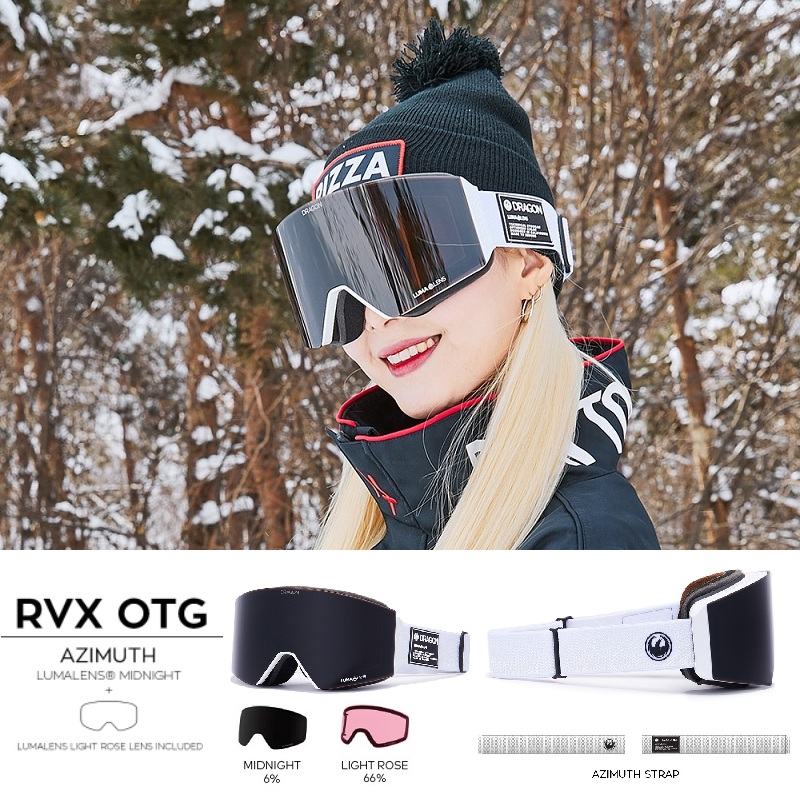 2021DRAGON Korean ski glasses Single double board Double lenses Asia Anti Fog Cylinders Black & White RVX Snow Mirror
