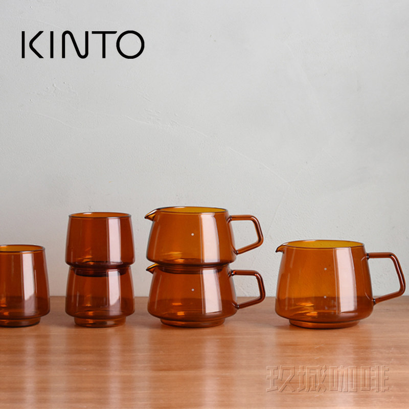 Japan Kinto SEPIA series Amber heat-resistant glass water cup Hand-flush sharing pot Coffee cup Teacup