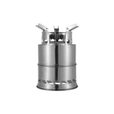 Переносная портативная круглая дрова Печь дикая угольная печь Сплошная печь Утолщенная плита для пикника из нержавеющей стали из нержавеющей стали