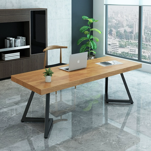 Твердый деревянный чердак офис книжный столик спальня спальня семейство минималистская современная сетка красная простая компьютер на рабочем столе Nordic