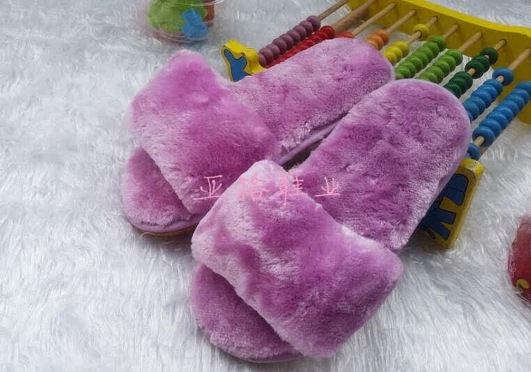 Pantoufles enfants en suède pour hiver - semelle caoutchouc - Ref 1017710 Image 12