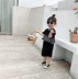 Cha mẹ mặc con mẹ mùa hè 2020 mới giữa nữ dài tay bé váy ngắn tay kiểu nước ngoài Váy trẻ em Váy thun - Trang phục dành cho cha mẹ và con