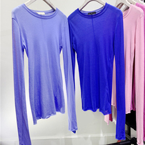 Spring and summer new colors must enter a good version of the thin slim sunscreen shirt No edge T-shirt Versatile base shirt Top women