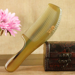Corner edge genuine natural pure white yak horn comb thickened personal cleaning women's home long straight hair care massage comb