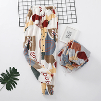 Thickened Coral Suede Lovers Home Pants Men and women Fall Winter Flannel Sleeping Pants Cartoon Graffiti Casual Close-up Long Pants