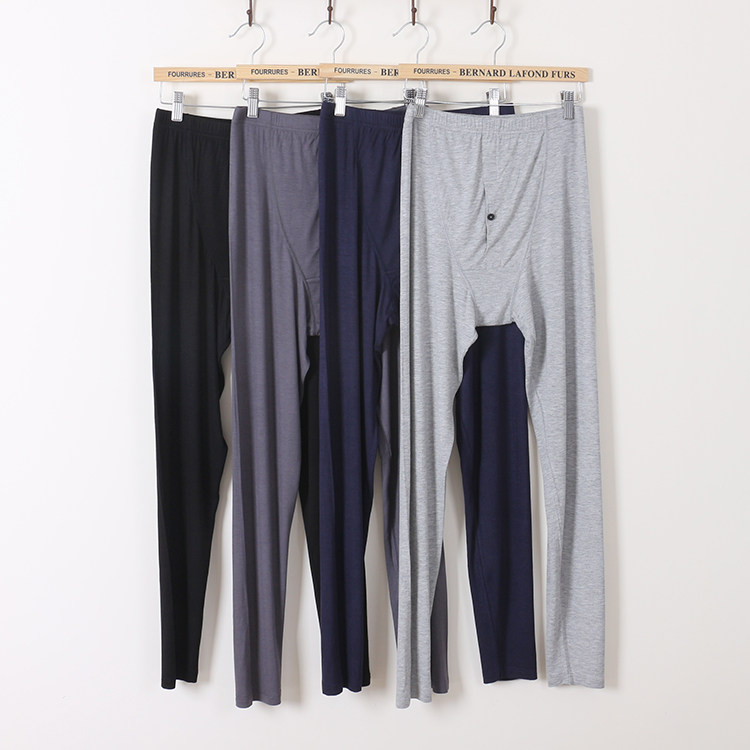 Modal cotton men's autumn pants single piece thin pants youth tight pants men's single spring and summer leggings size