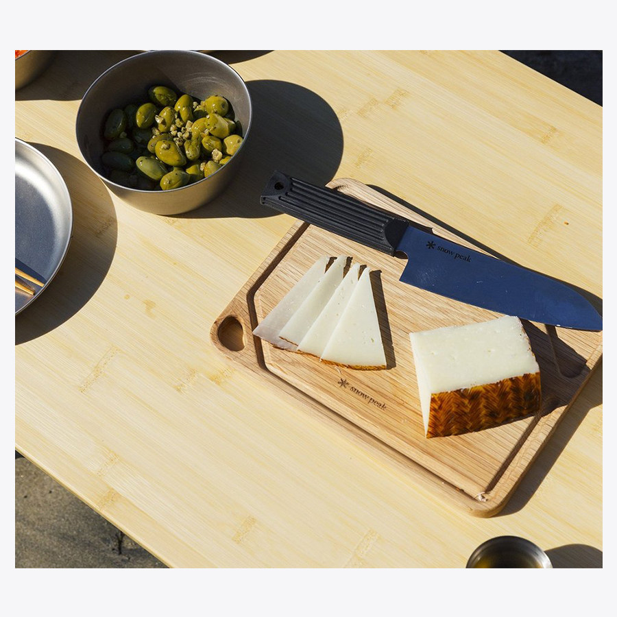 (Concrete Jungle) Snow Peak solid wood oak outdoor camping side dish plate cutting board