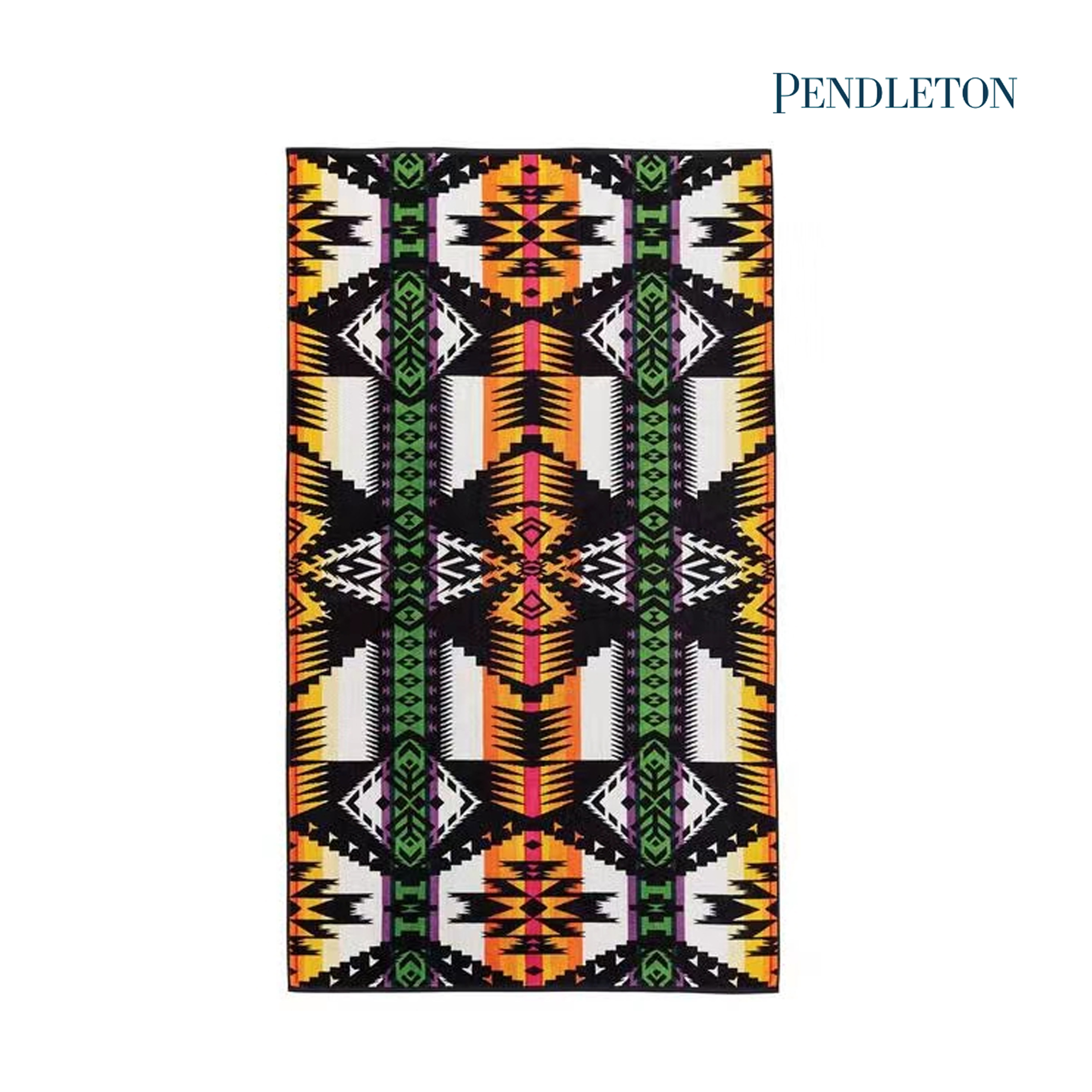 (Concrete Jungle) Pendleton outdoor camping towel blanket Black and yellow color
