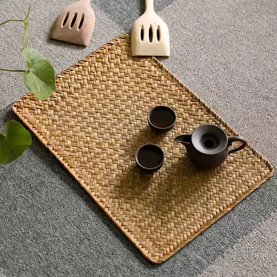 Table mat woven pastoral plate mat coaster bowl mat thermal insulation mat Western placard European style straw table mat tea mat