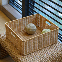 Eurostyle imitation vine choreography containing basket drawing room Table Items Basket Drawer Basket of books Room finishing box Clothing closet Large Number of plastic