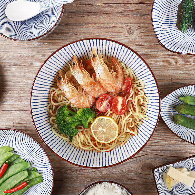 Day style and wind ceramic cutlery fish dishes rice bowls Noodles Bowl soup Bowl Soup Bowl plate Soup Spoon Plate Sushi Pan