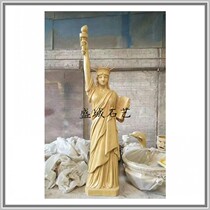 Sandstone sculpture relief figure round sculpture Goddess of liberty glass fiber reinforced plastic imitation copper sculpture image building ornaments factory direct sales