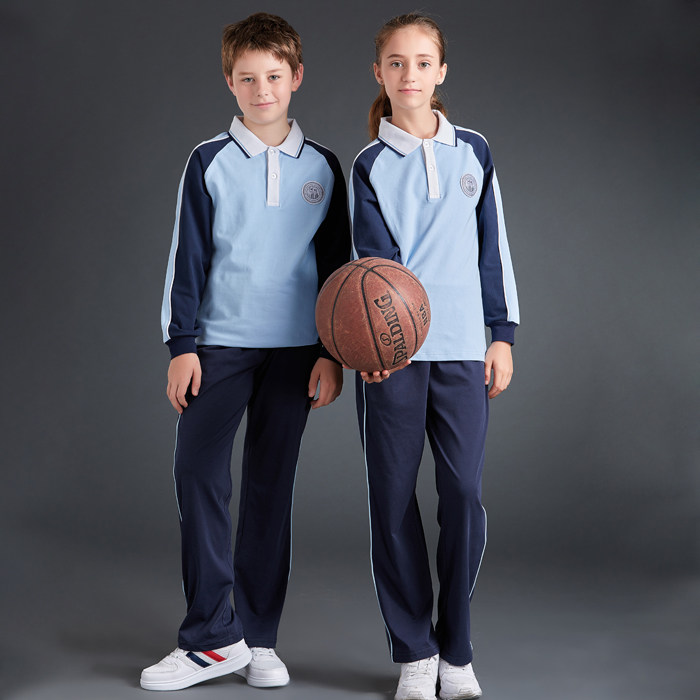 Shenzhen Minder School Uniforms Elementary School Men's And Women's Autumn Clothing Sports Wear Long Sleeves T-shirt Thin Long Pants Slitting School Uniforms