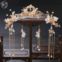 Wang Bang took a wave of welfare special headgear step shake Noble headdress twear tassel hair hairpin performance photo Hanfu headdress