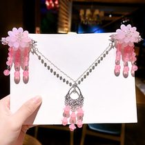 Childrens forehead chain Princess little girl wind Super fairy hair clip headdress Hanfu ancient eyebrow hair jewelry