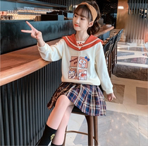 Autumn children set 2021 new children jk uniform little girl college style set baby Foreign style pleated skirt