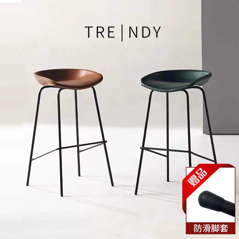 Bar Chairs Modern Minimalist home High-footed chair designer Light Extravagant Front Chair Nordic Plastic Bar Bench-Taobao