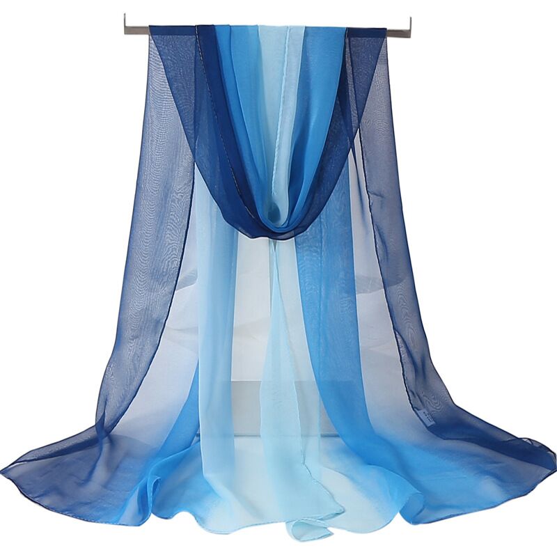 Silk scarf shape gift instrument elegant ladies women's school scarf long version blue body training dance adult scarf