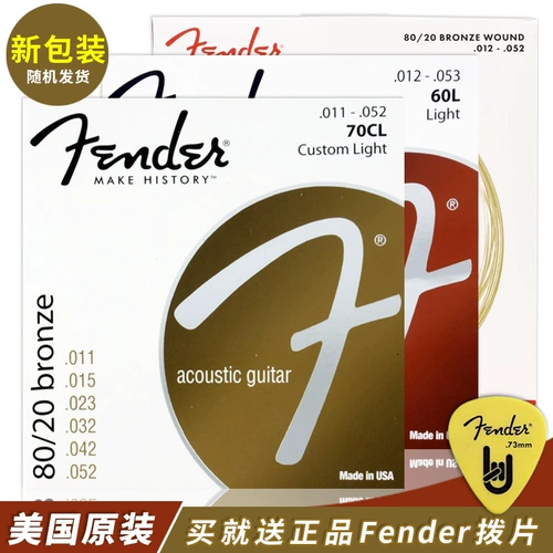 Fender Fenda 60L Струны народной гитары 70cl Phosphorus Phosphorus, бронзовый оригинальный звук деревянные струны 011 012 Набор подлинных