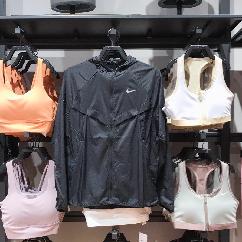 Nike Men's 26 Summer New Style Hooded Lightweight Sports Running Sun Protection Skin Jacket Water-Repellent Jacket Hv4549