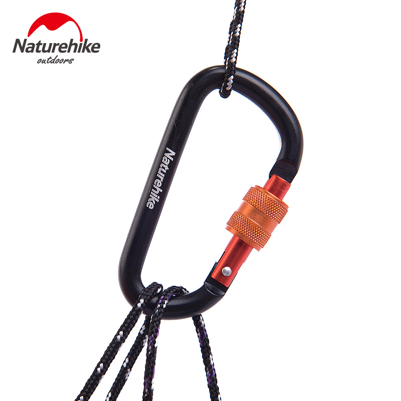 NH8cm with lock D type multifunction hanging buckle snap close Quick hanging climbing buckle Shoulder Bag Buttoned Key Button